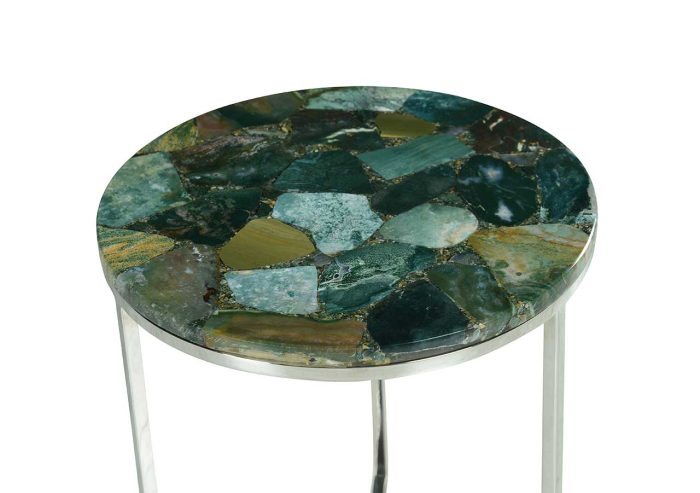 FOSTER GREEN JASPER TOP CHAIRSIDE TABLE - Image 4