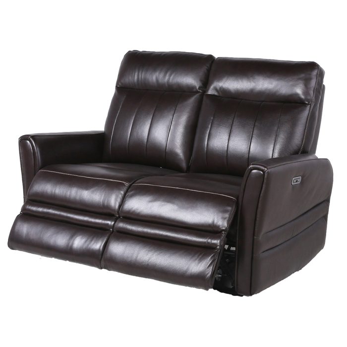 COACHELLA DUAL-POWER LEATHER RECLINING LOVESEAT