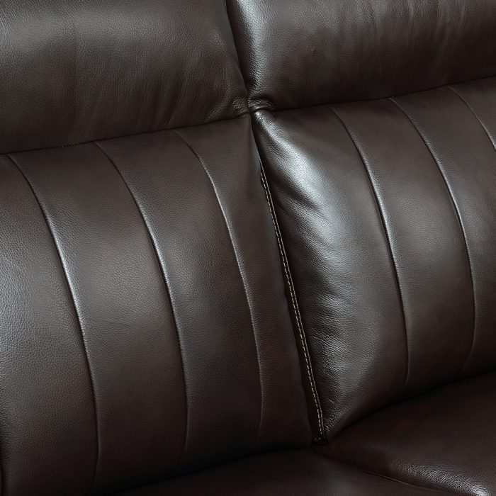 COACHELLA DUAL-POWER LEATHER RECLINING LOVESEAT