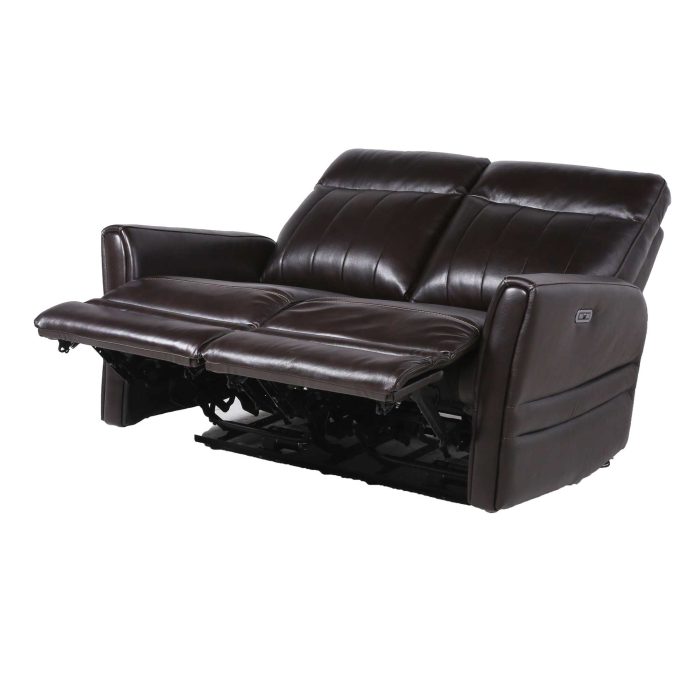 COACHELLA DUAL-POWER LEATHER RECLINING LOVESEAT