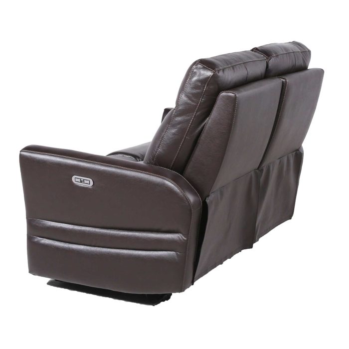 COACHELLA DUAL-POWER LEATHER RECLINING LOVESEAT