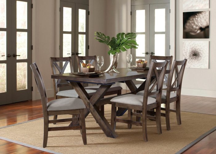 ASTORIA 62-80" DINING TABLE WITH 18-INCH LEAF - Image 5