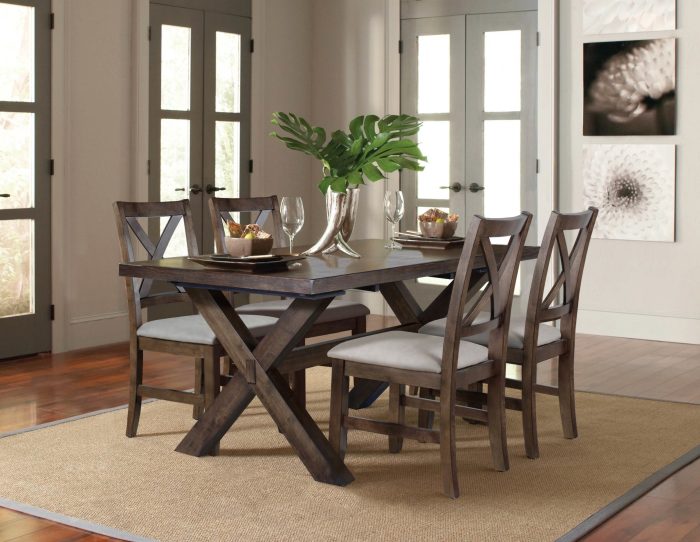 ASTORIA 62-80" DINING TABLE WITH 18-INCH LEAF - Image 6