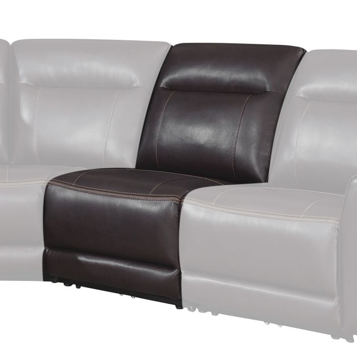 DONCELLA SECTIONAL LEATHER ARMLESS CHAIR