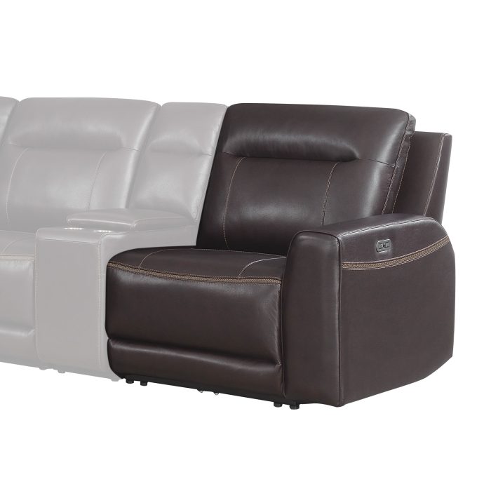 DONCELLA SECTIONAL DUAL-POWER LEATHER RAF RECLINER