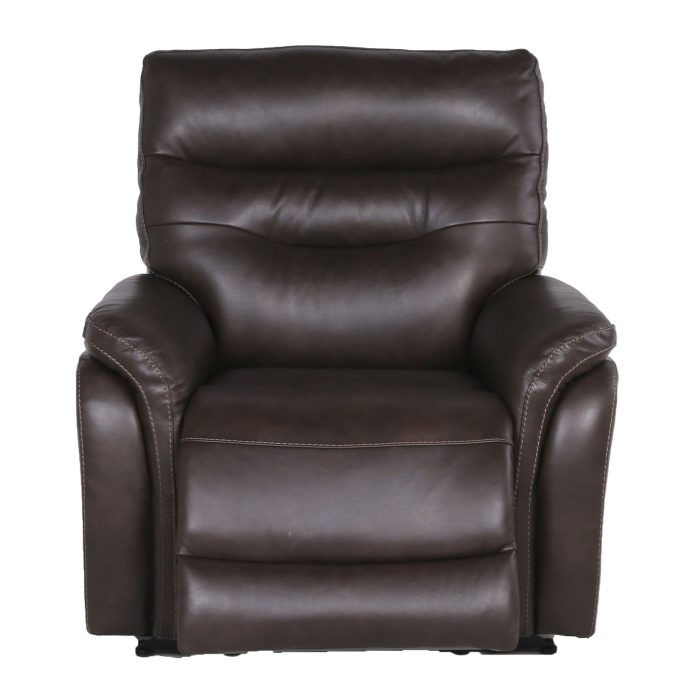 FORTUNA 3-PIECE LEATHER DUAL-RECLINING SET, COFFEE