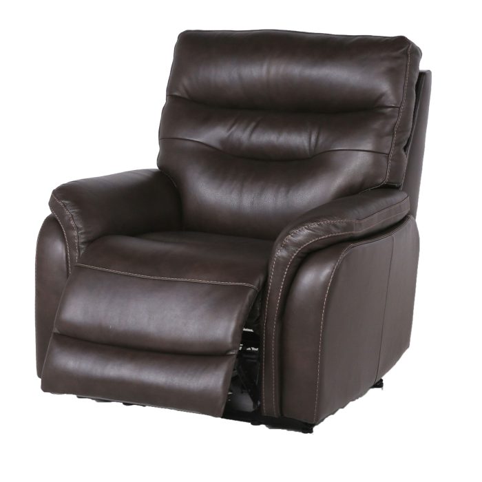 FORTUNA 3-PIECE LEATHER DUAL-RECLINING SET, COFFEE