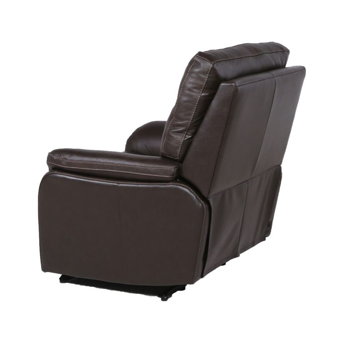 FORTUNA 3-PIECE LEATHER DUAL-RECLINING SET, COFFEE