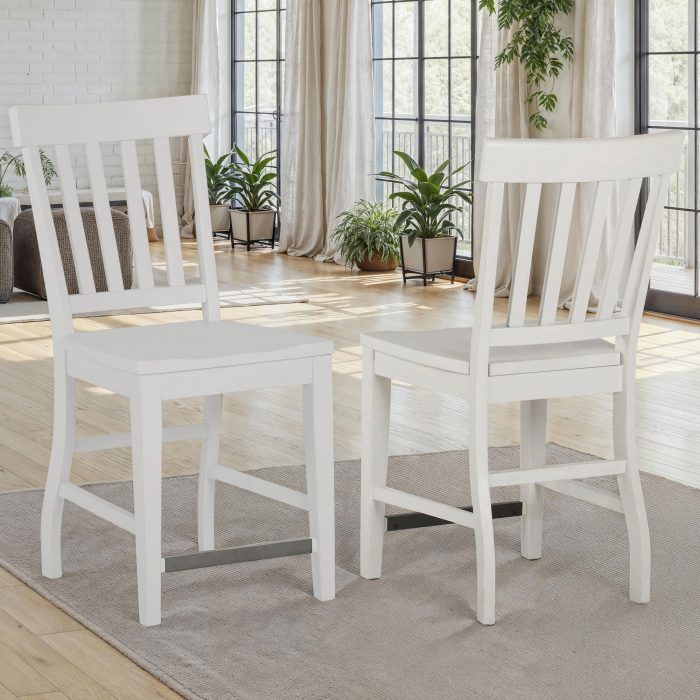 CAYLA 24" COUNTER STOOL, WHITE