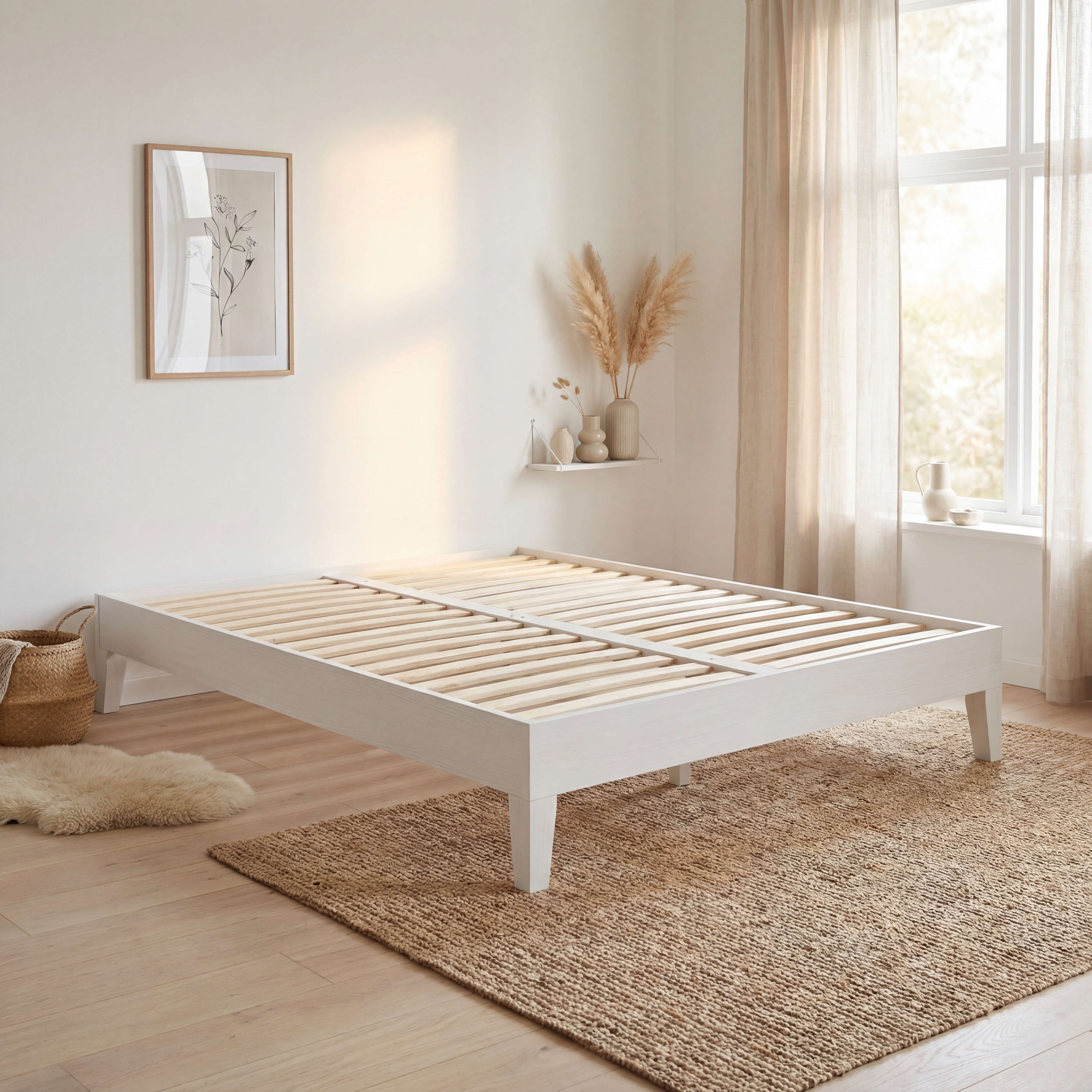 Nix Full Platform Bed White