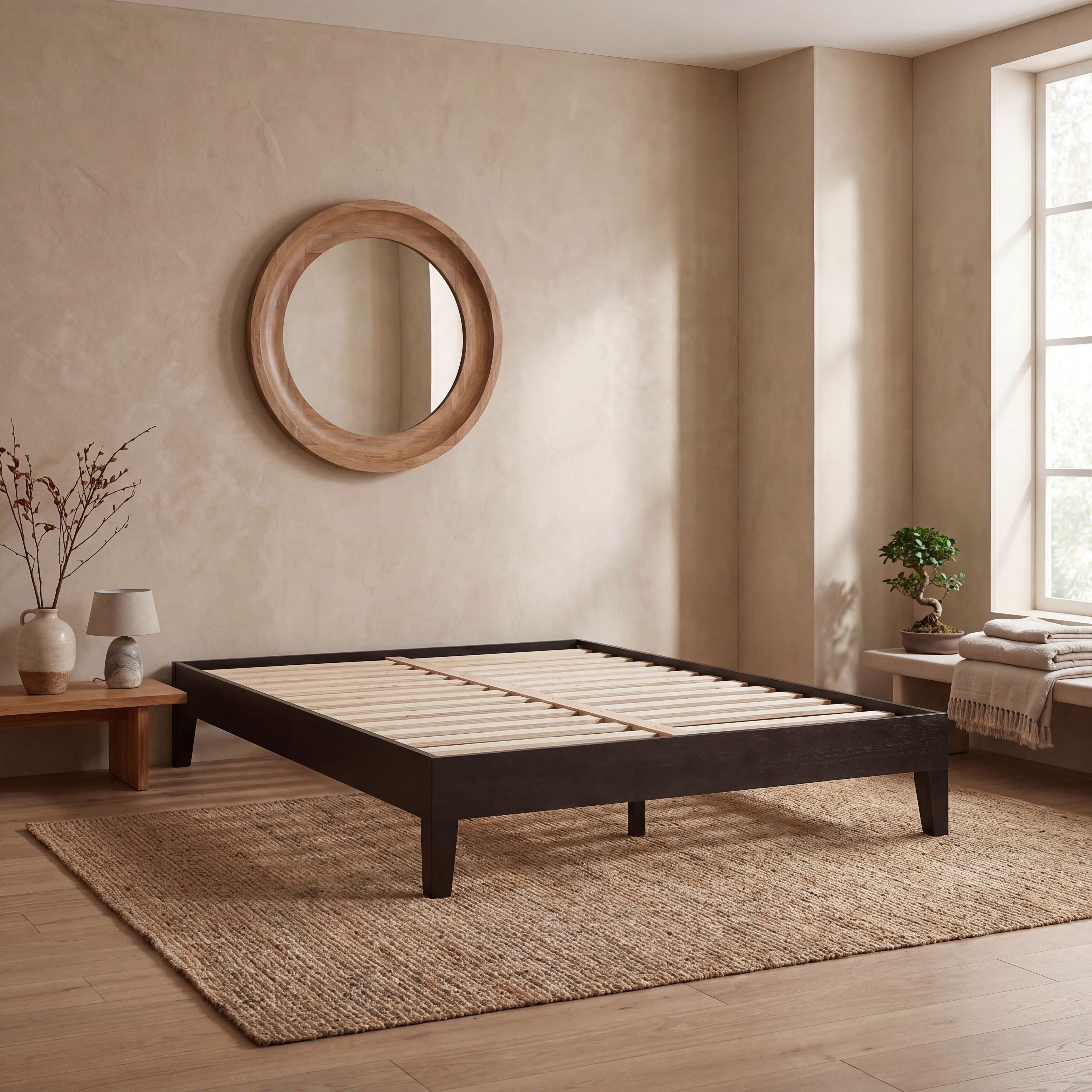 NIX QUEEN PLATFORM BED BLACK