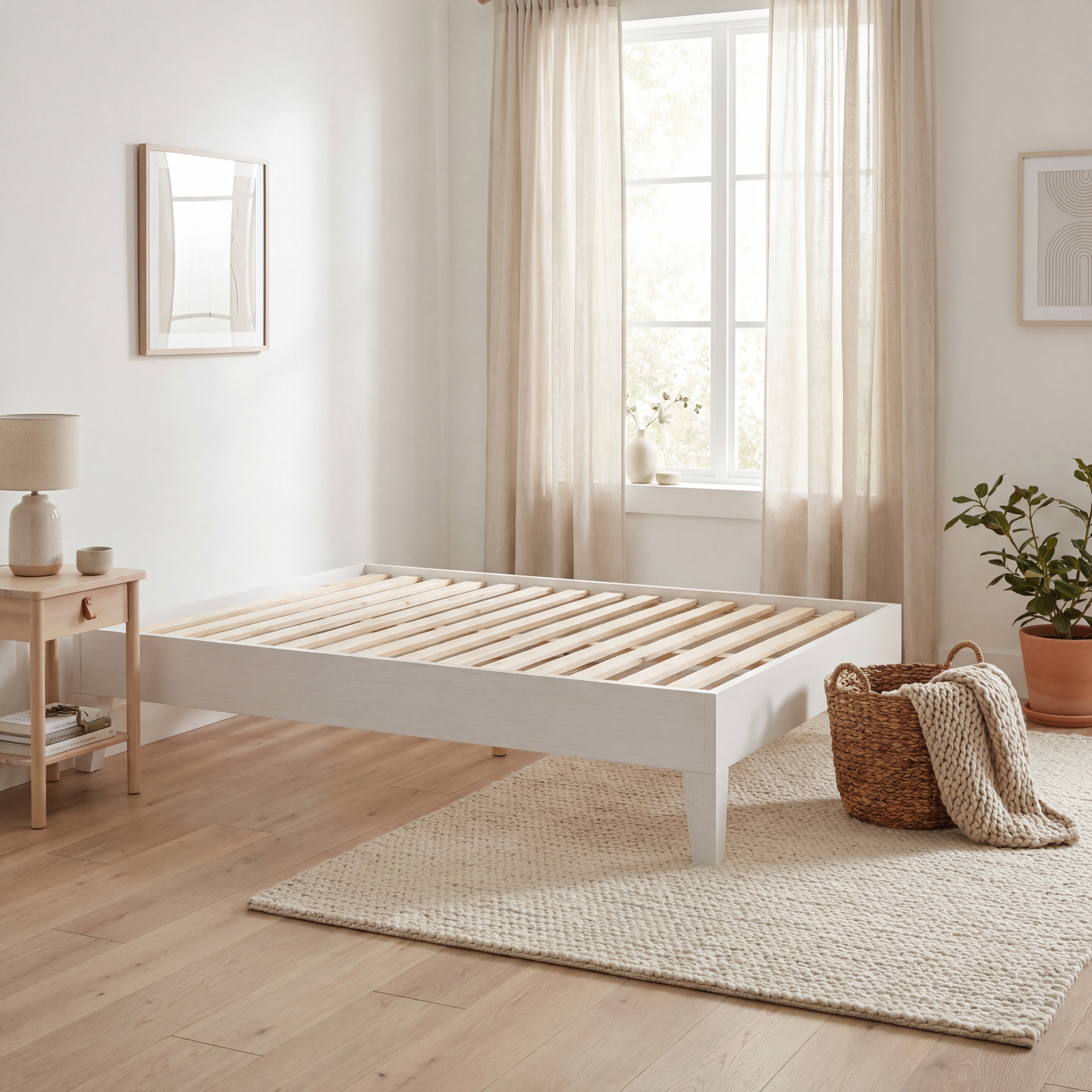 NIX TWIN PLATFORM BED WHITE