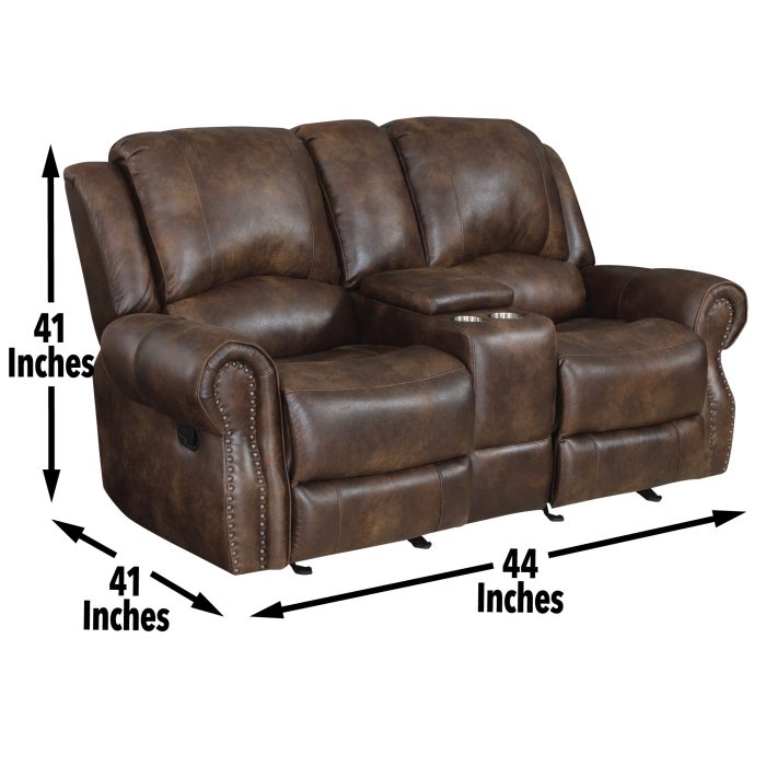 NAVARRO MANUAL RECLINING CONSOLE LOVESEAT - Image 9