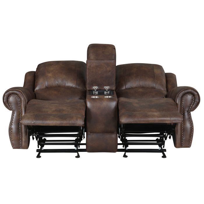 NAVARRO MANUAL RECLINING CONSOLE LOVESEAT - Image 3