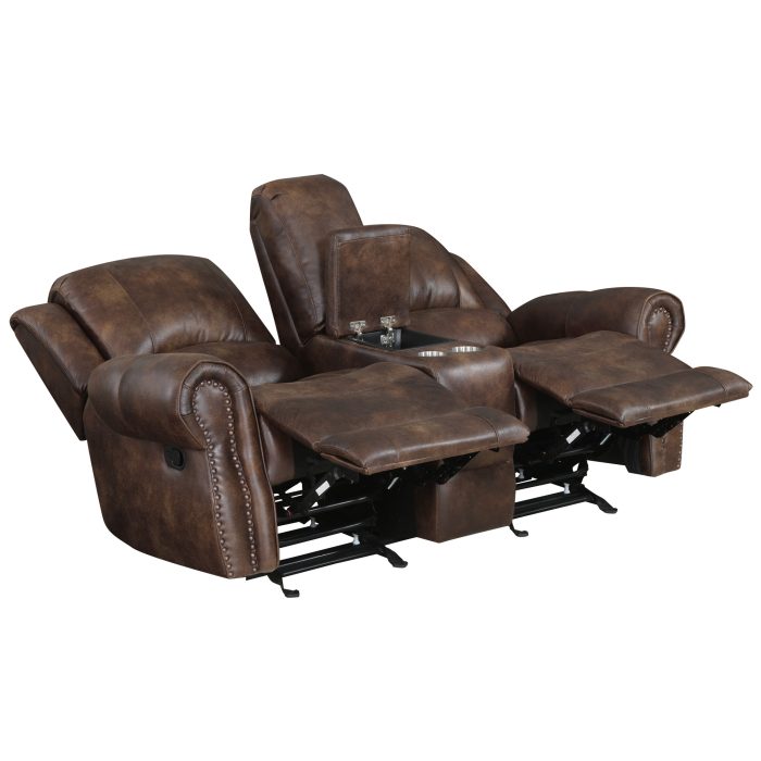 NAVARRO MANUAL RECLINING CONSOLE LOVESEAT - Image 5