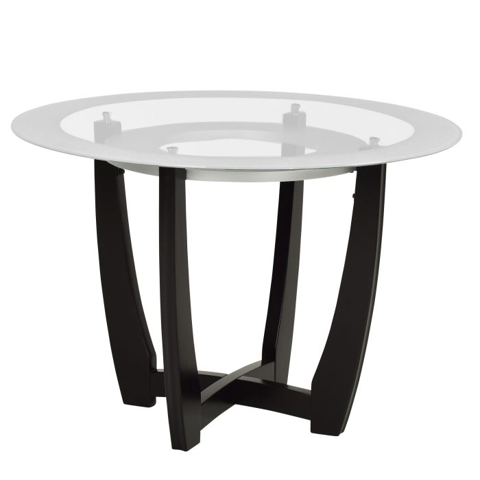 VERANO 5-PIECE 45" ROUND GLASS TOP DINING SET - Image 2