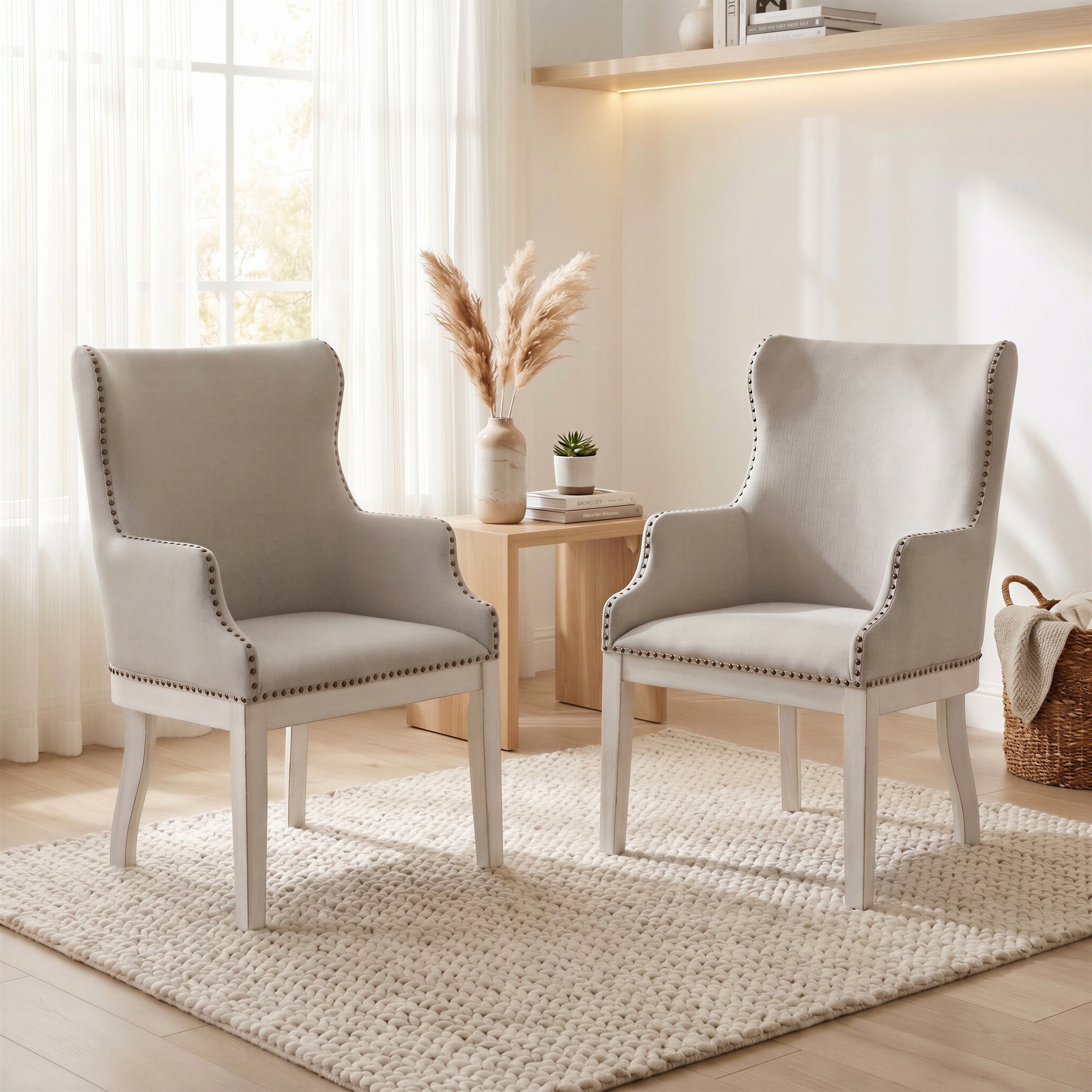 WARREN WHITE ARM CHAIR