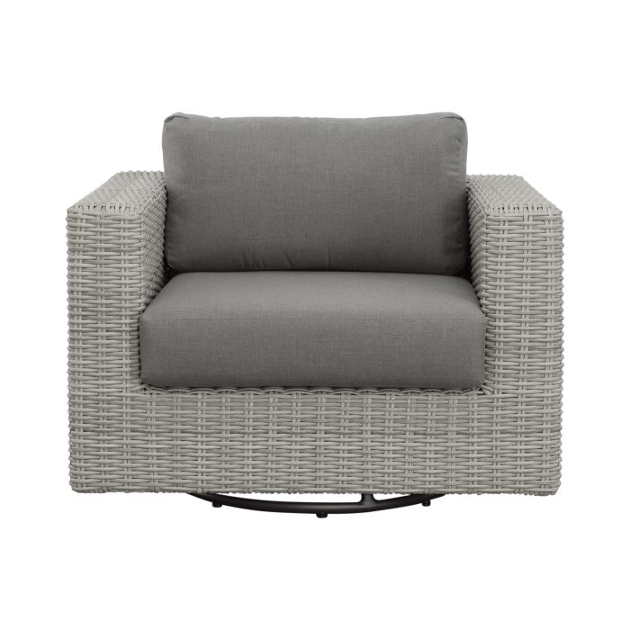 BLAKLEY SWIVEL CHAIR W/ .5 ROUND WICKER - Image 2