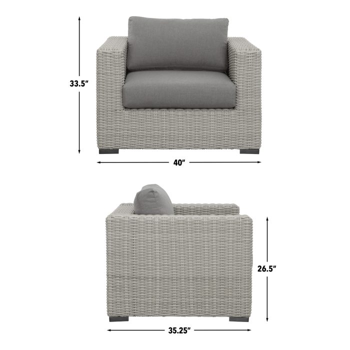 BLAKLEY LOUNGE CHAIR W/ .5 ROUND WICKER - Image 7