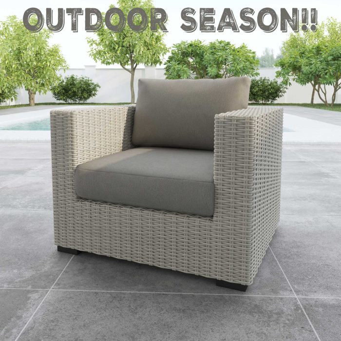 BLAKLEY LOUNGE CHAIR W/ .5 ROUND WICKER