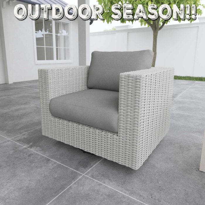 BLAKLEY SWIVEL CHAIR W/ .5 ROUND WICKER