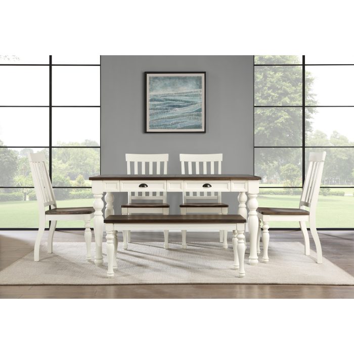 JOANNA TWO-TONE FARMHOUSE BENCH - Image 6