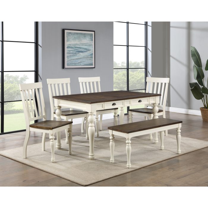 JOANNA TWO-TONE FARMHOUSE BENCH - Image 5