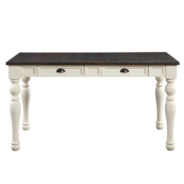 JOANNA 59.5" 4-DRAWER TWO-TONE FARMHOUSE TABLE - Image 4