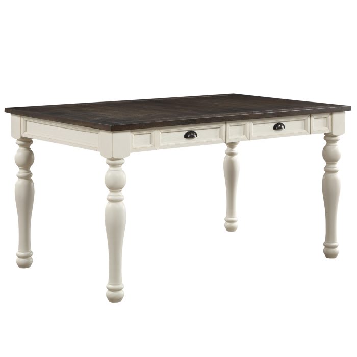 JOANNA 59.5" 4-DRAWER TWO-TONE FARMHOUSE TABLE - Image 5