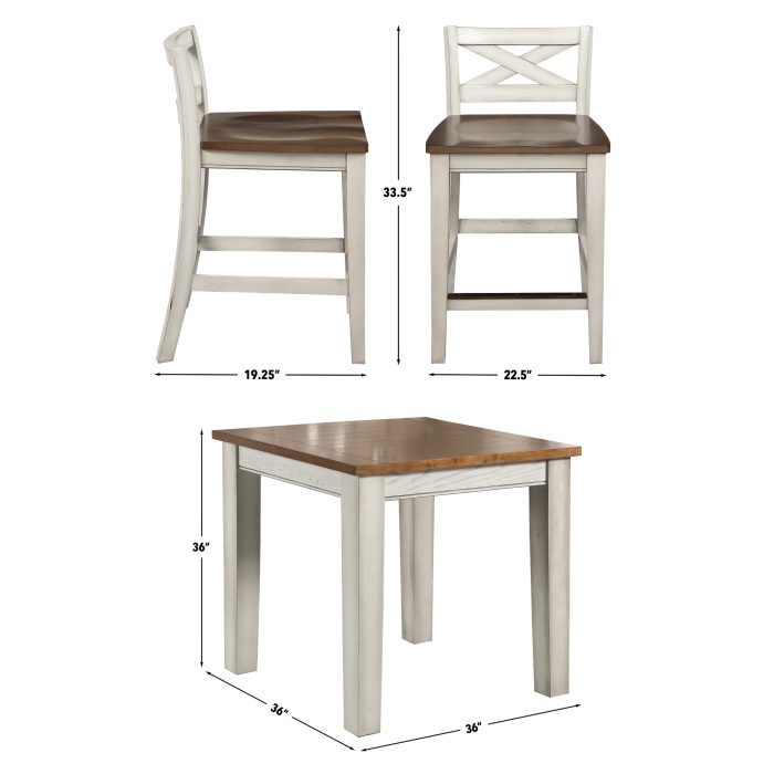 LINDALE 5-PACK COUNTER DINING SET (TABLE & 4 COUNTER STOOLS) - Image 13