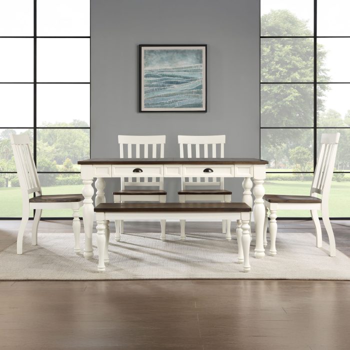 JOANNA 6-PIECE DINING SET WITH 4 WORKING DRAWERS