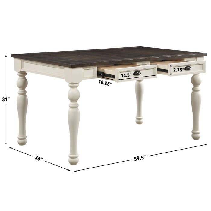 JOANNA 6-PIECE DINING SET WITH 4 WORKING DRAWERS - Image 12