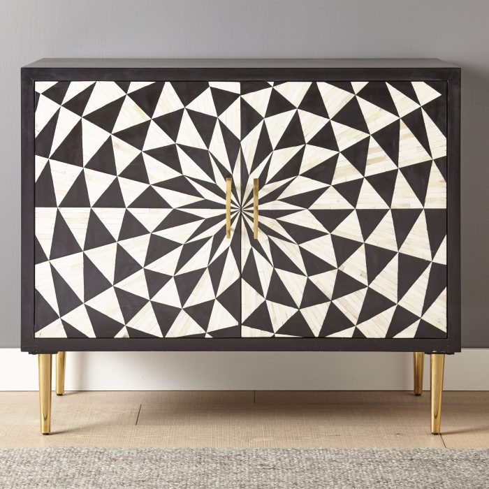 BENZARA BONE INLAY ACCENT CABINET