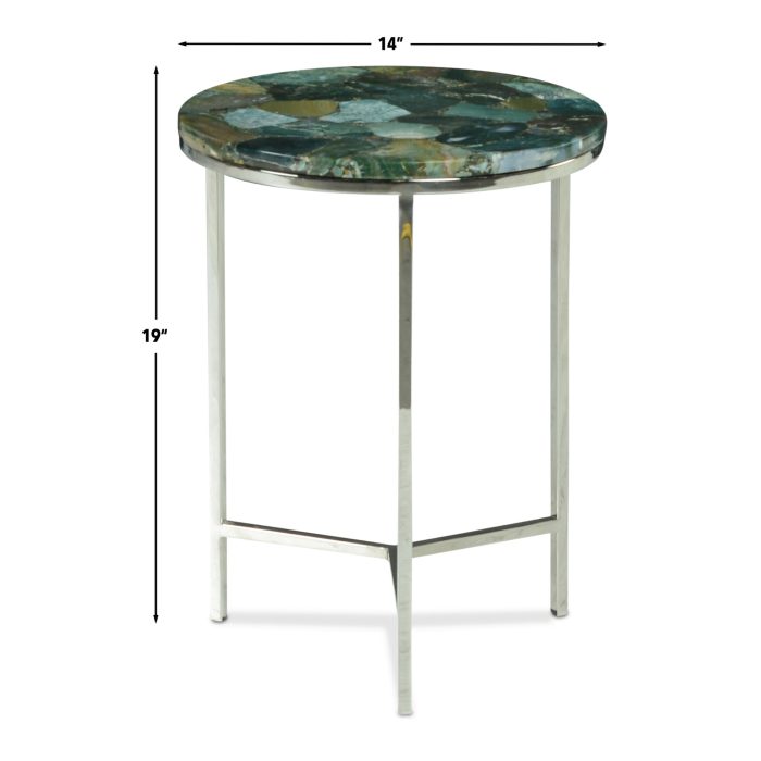 FOSTER GREEN JASPER TOP CHAIRSIDE TABLE - Image 3