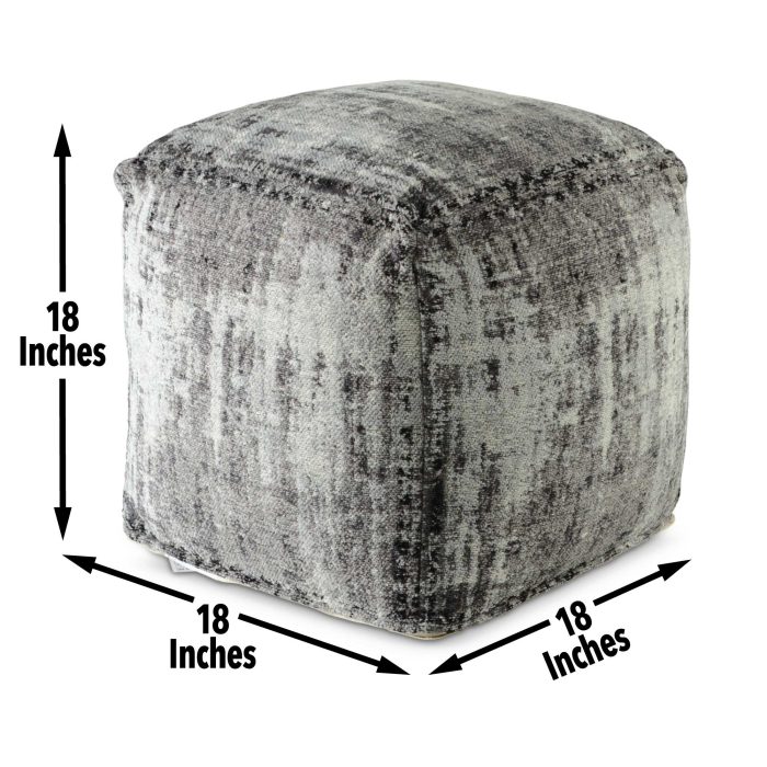 HAZEL HANDWOVEN SQUARE POUF - Image 4