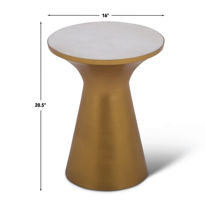 JAIPUR ROUND TABLE WITH MARBLE INLAY TOP - Image 4