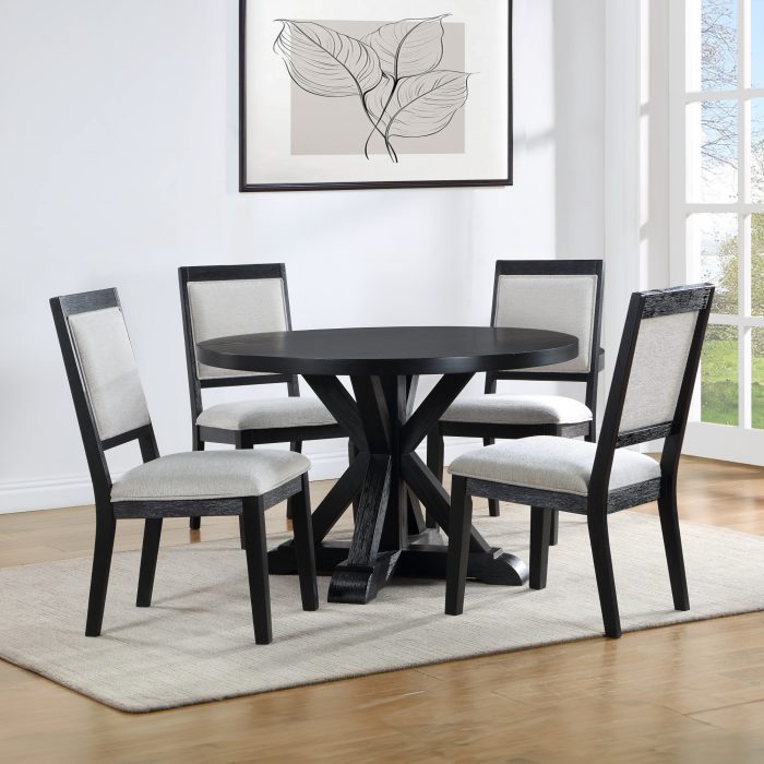MOLLY 5-PIECE 48-INCH ROUND DINING SET - Image 4