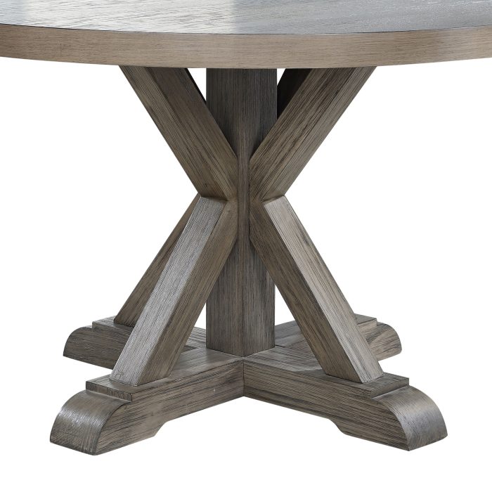 MOLLY 5 PIECE 48-INCH ROUND SET, WASHED GREY OAK FINISH - Image 5