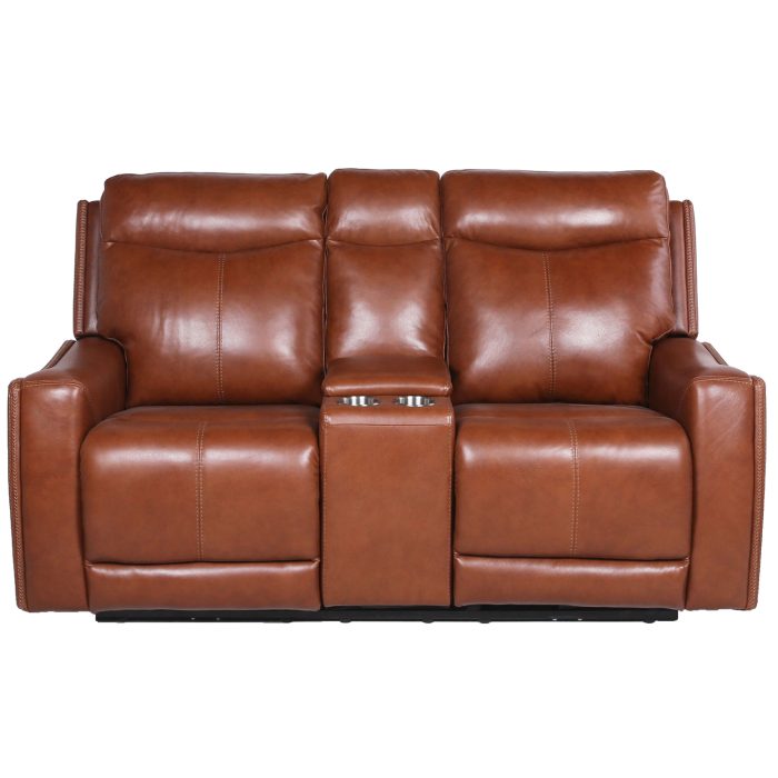 NATALIA COACH 3-PIECE DUAL-POWER LEATHER MOTION SET - Image 3