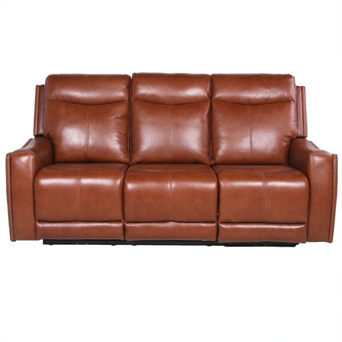 NATALIA COACH 3-PIECE DUAL-POWER LEATHER MOTION SET - Image 2