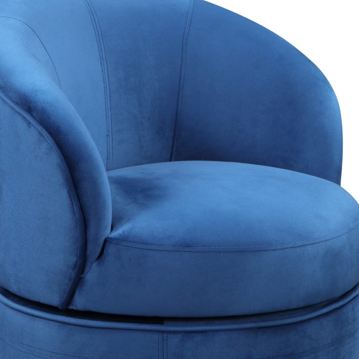SOPHIA CHAIR BLUE VELVET SWIVEL ACCENT CHAIR - Image 9