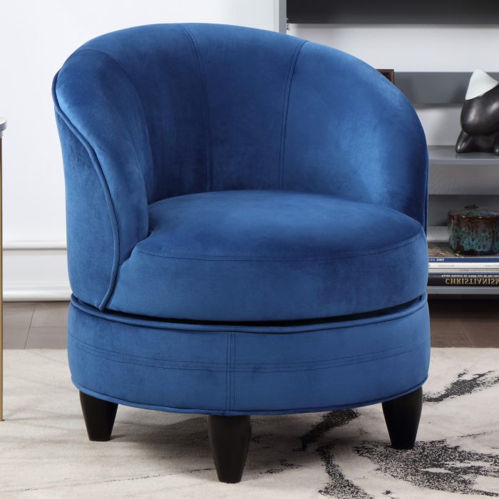 SOPHIA CHAIR BLUE VELVET SWIVEL ACCENT CHAIR