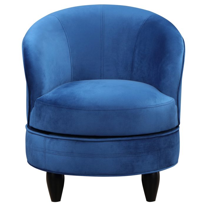 SOPHIA CHAIR BLUE VELVET SWIVEL ACCENT CHAIR - Image 6