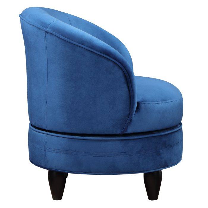 SOPHIA CHAIR BLUE VELVET SWIVEL ACCENT CHAIR - Image 4