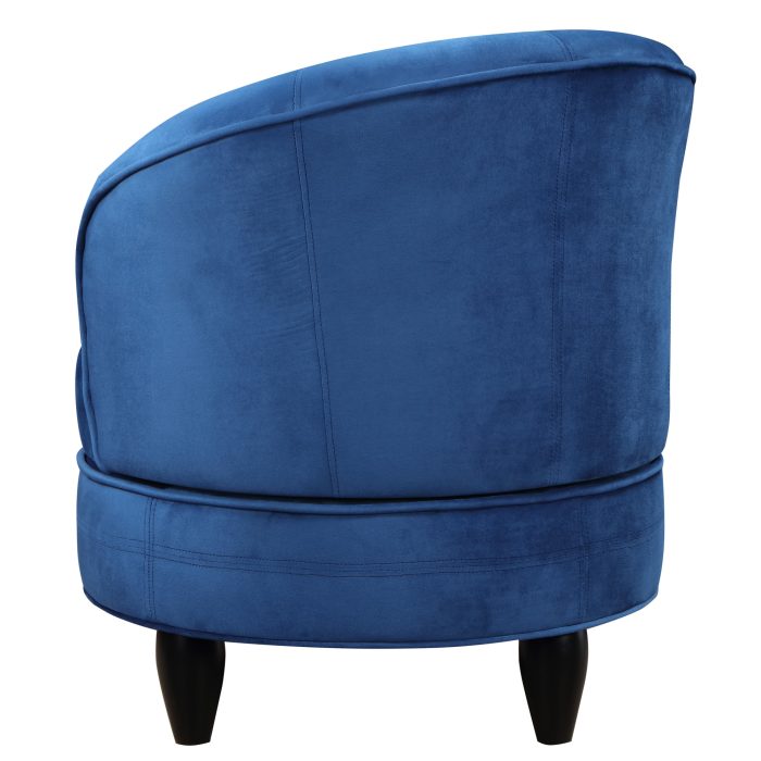 SOPHIA CHAIR BLUE VELVET SWIVEL ACCENT CHAIR - Image 3