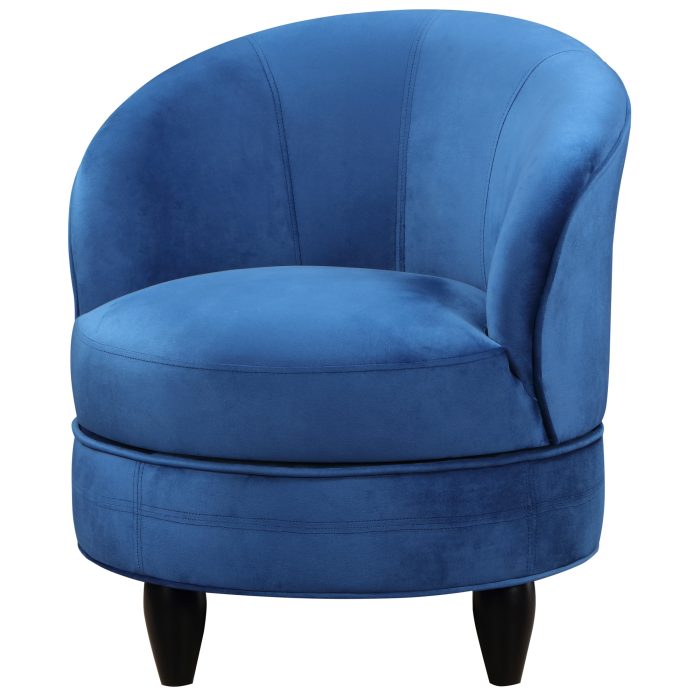 SOPHIA CHAIR BLUE VELVET SWIVEL ACCENT CHAIR - Image 2