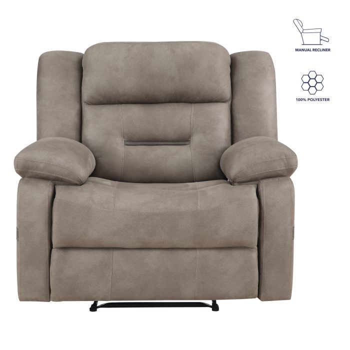 ABILENE MANUAL RECLINER, TAN - Image 6