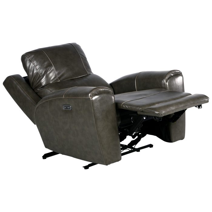 LAUREL LEATHER DUAL-POWER RECLINER, GREY - Image 7