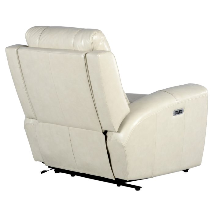 LAUREL LEATHER DUAL-POWER RECLINER, IVORY - Image 6