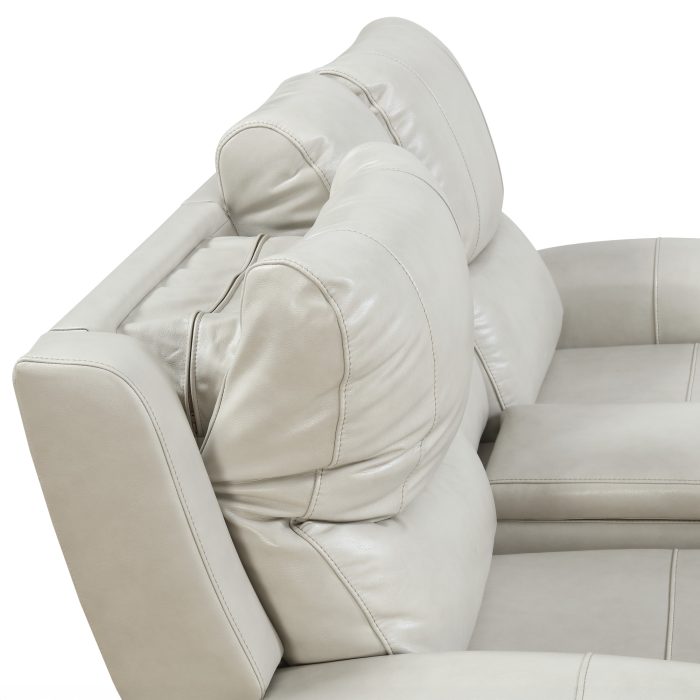 LAUREL LEATHER DUAL-POWER RECLINER, IVORY - Image 3